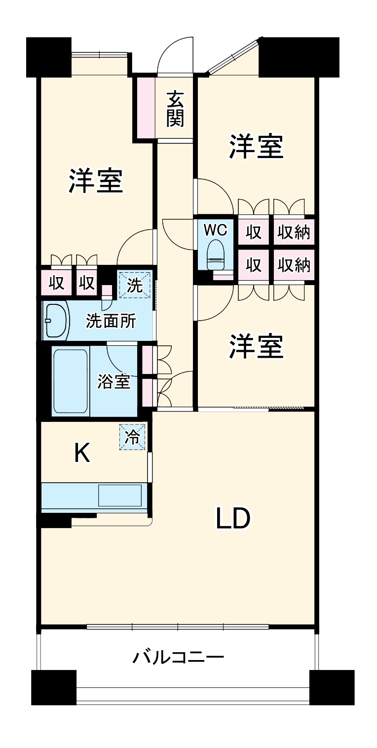 エスティメゾン東白壁の間取り
