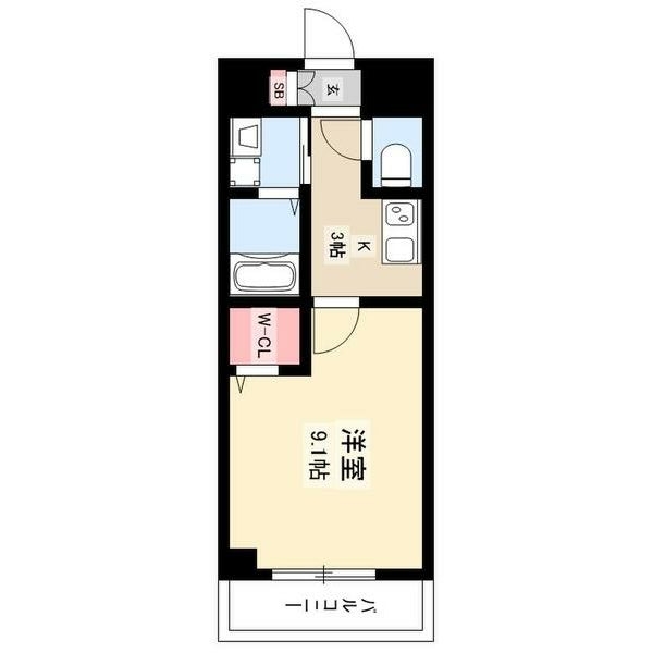 アルカンシエル名駅の間取り