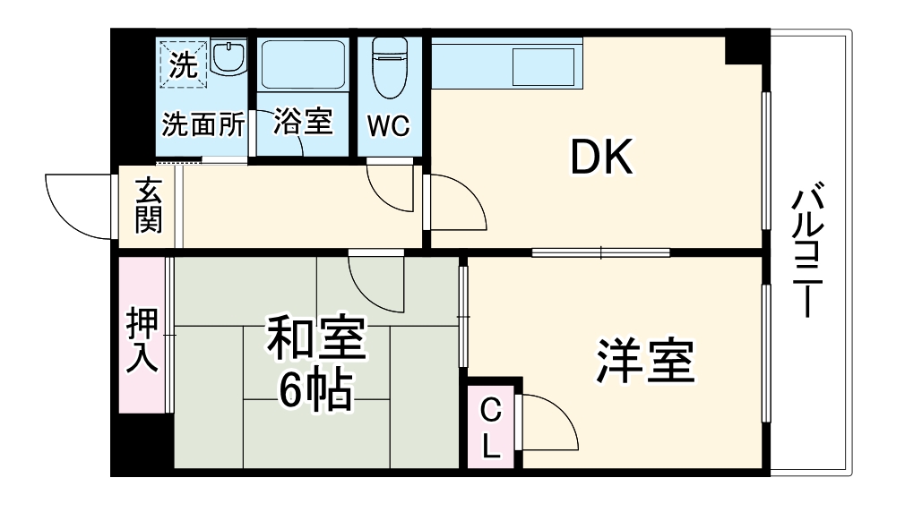 クーランデール天神橋の間取り