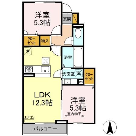ペアージュⅠの間取り