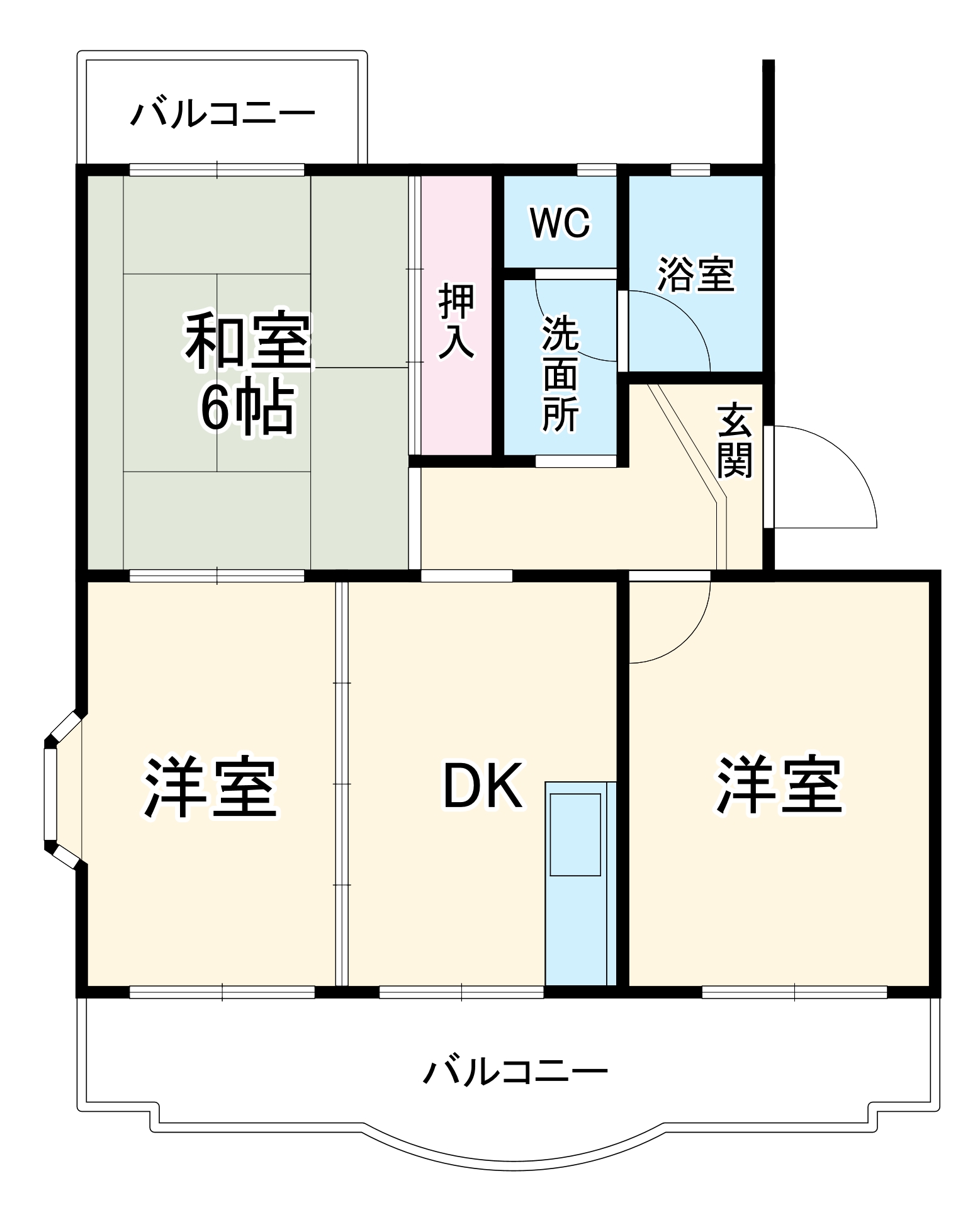 コーポラス21 Aの間取り