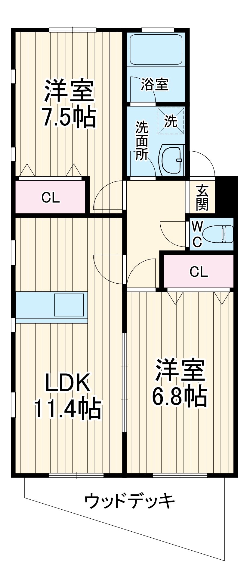 シャトレふれあいの丘の間取り