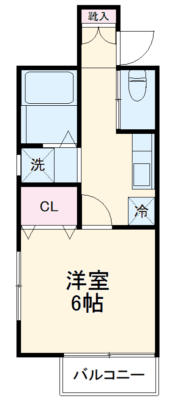 ハイツボヌール・202号室の間取り