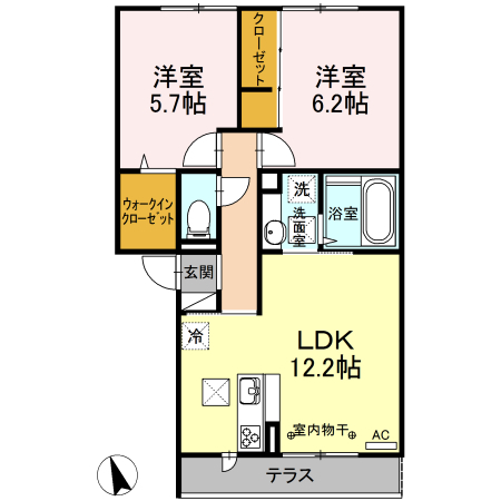 Blooming Square Ⅱの間取り
