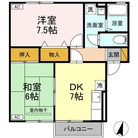 グリーンシャトルDの間取り