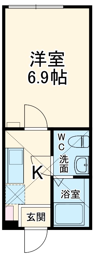 ラフィネ横須賀中央Ⅱの間取り