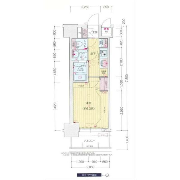 プレサンス太閤通ファシールの間取り