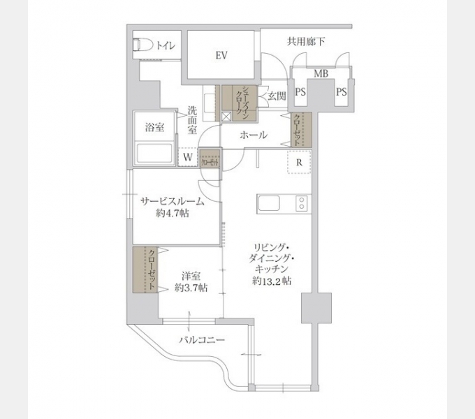 グラシア堺筋本町の間取り