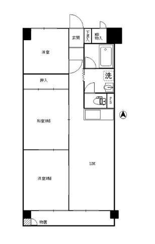 東建狭間マンションの間取り