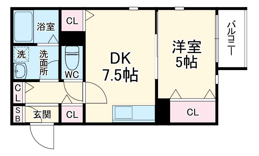 クレール塚本の間取り