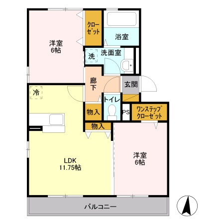 レイク南風の間取り