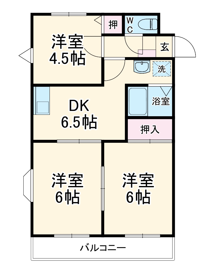 グランドール柏南Cの間取り
