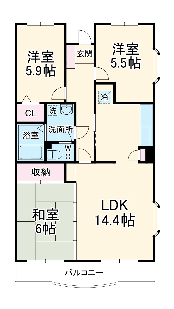 ハビテーション向丘の間取り