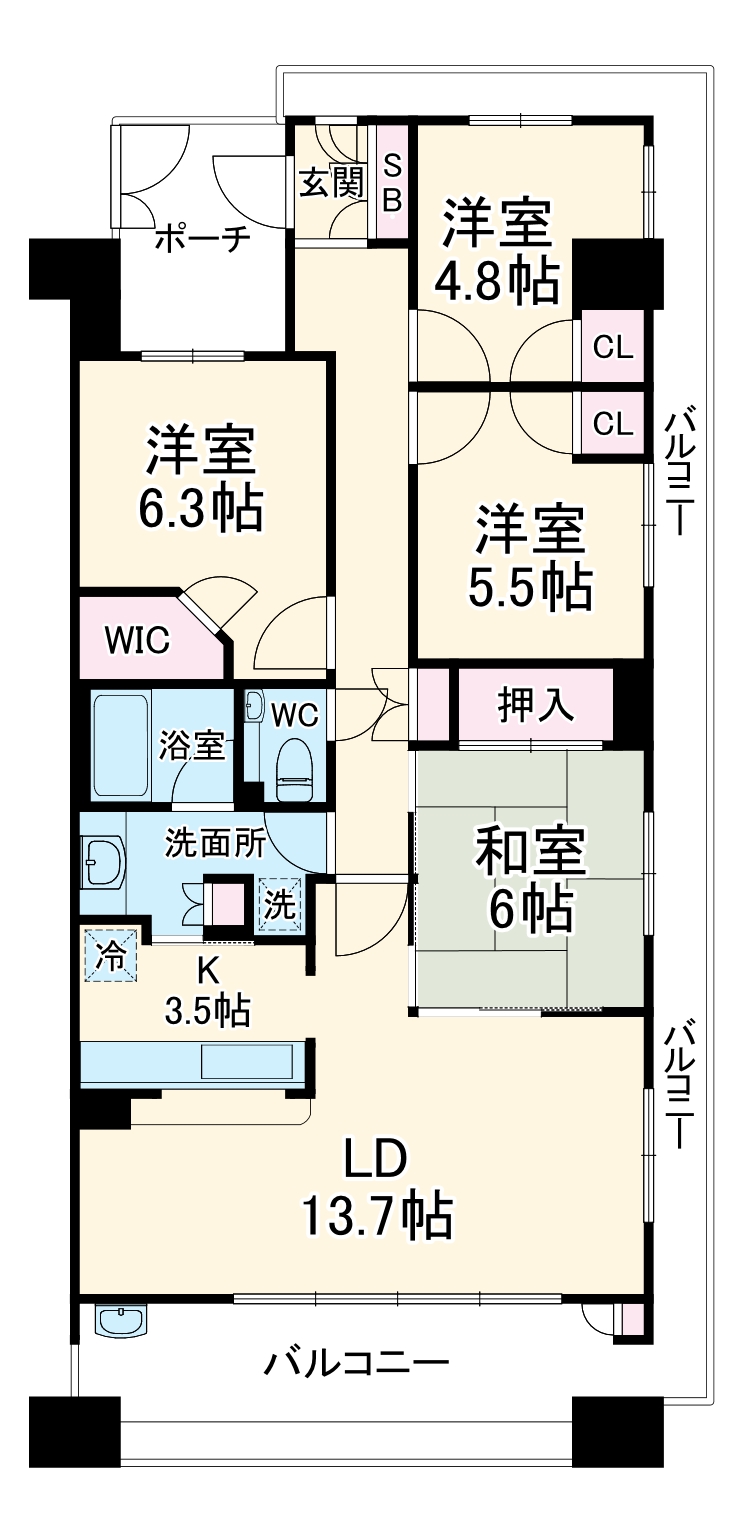 港北センタープレイスA棟の間取り