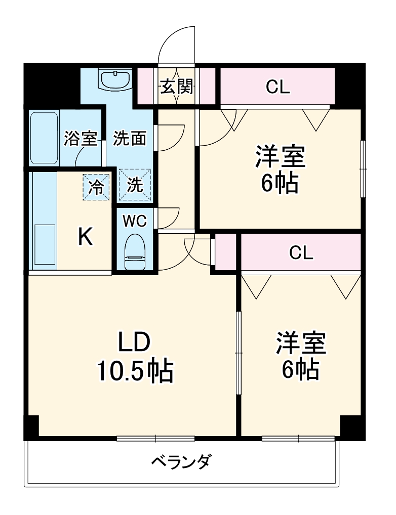 ペルシモン西海岸の間取り