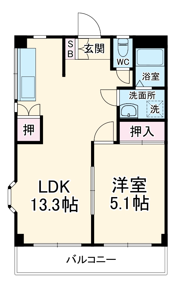 メゾン・ド・ソレイユ梶ヶ谷の間取り