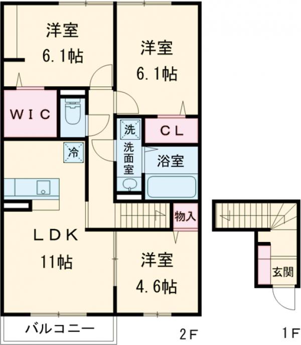Camelot A棟の間取り