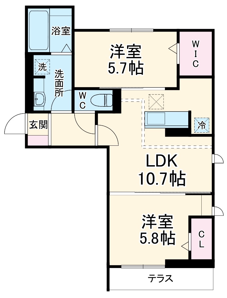 CREST吉川の間取り
