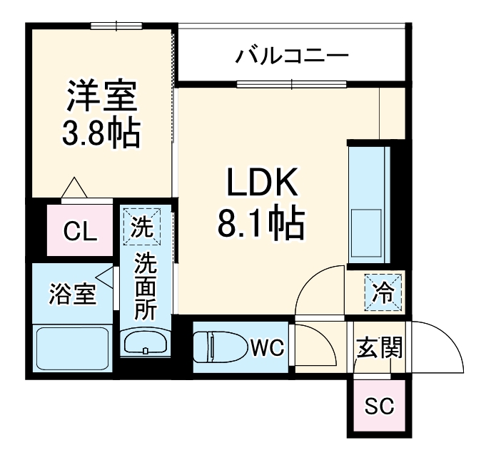 ブランヴェール大倉山の間取り