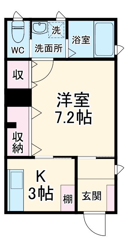 エスコート龍星 2号館の間取り