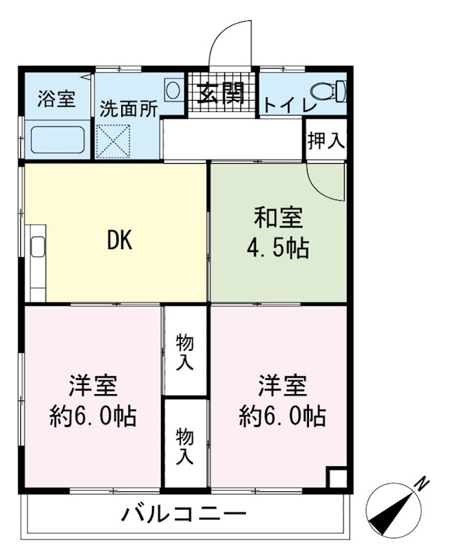 新井アパートの間取り