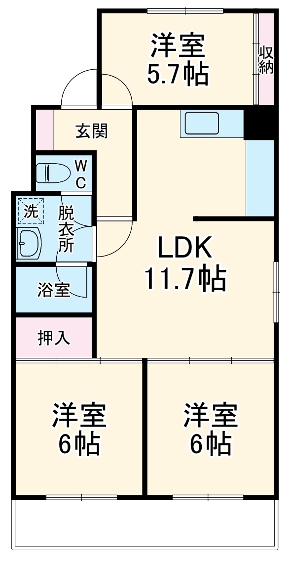 清水ビルの間取り