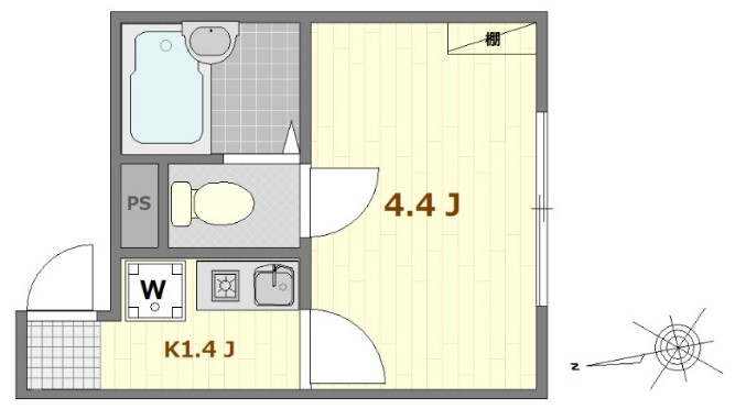 Well-being羽田・103号室の間取り