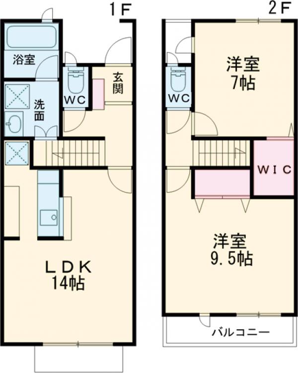 ヴィルヌーブ南棟の間取り