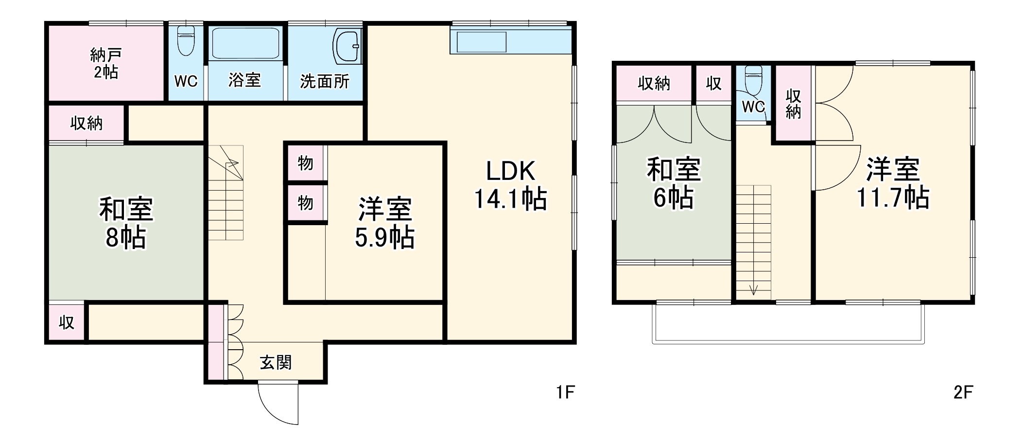 西八幡河野住宅の間取り