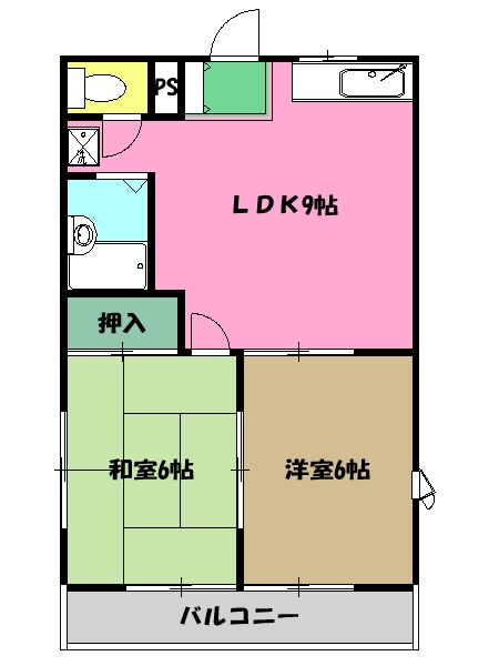 山田ハイツの間取り