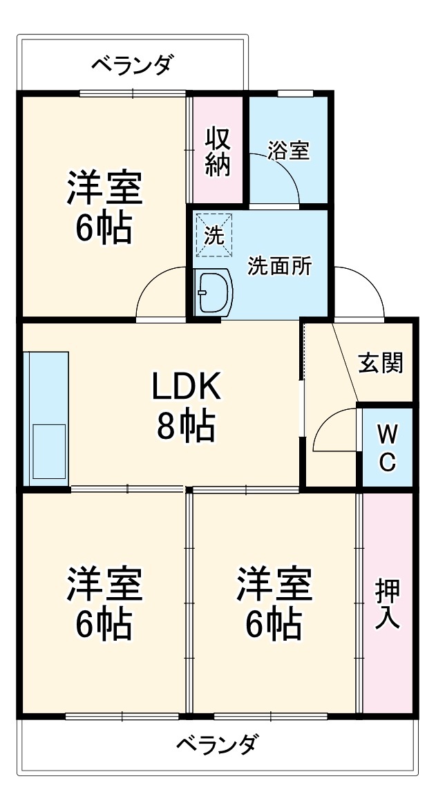 プロスパー西浦の間取り