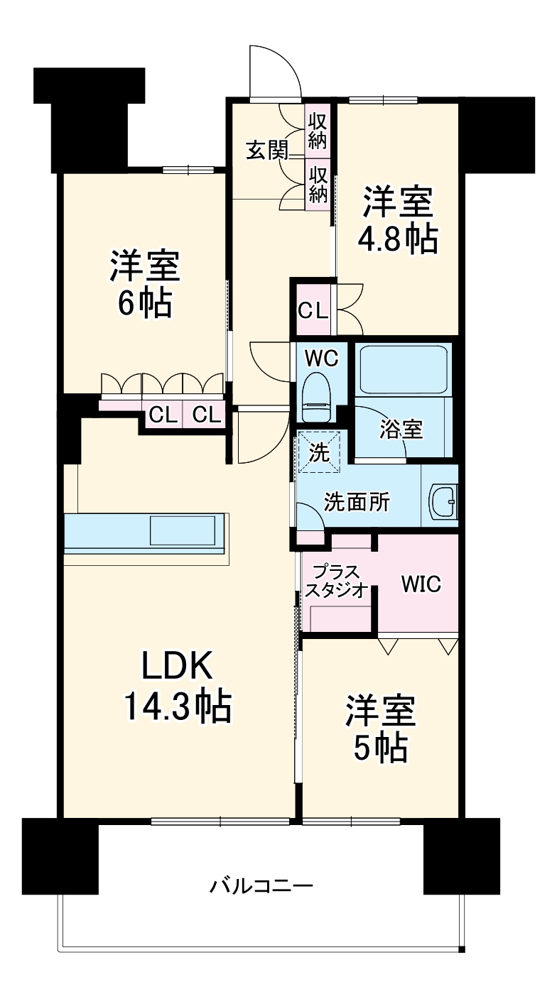 イニシア新小岩ローレルコートの間取り