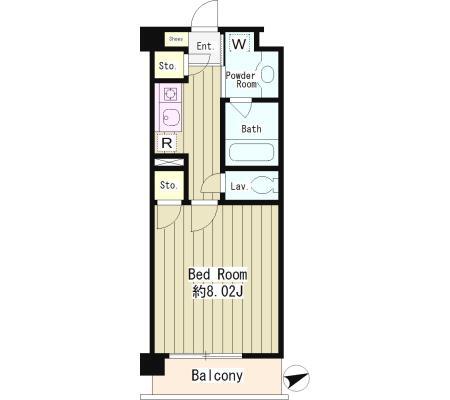 飛田給の完工年月(2002年3月)築の賃貸マンションの間取り