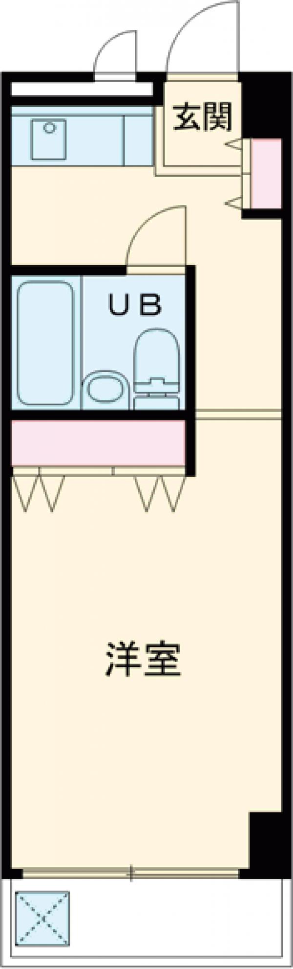東葛西の完工年月(1984年9月)築の賃貸マンションの間取り