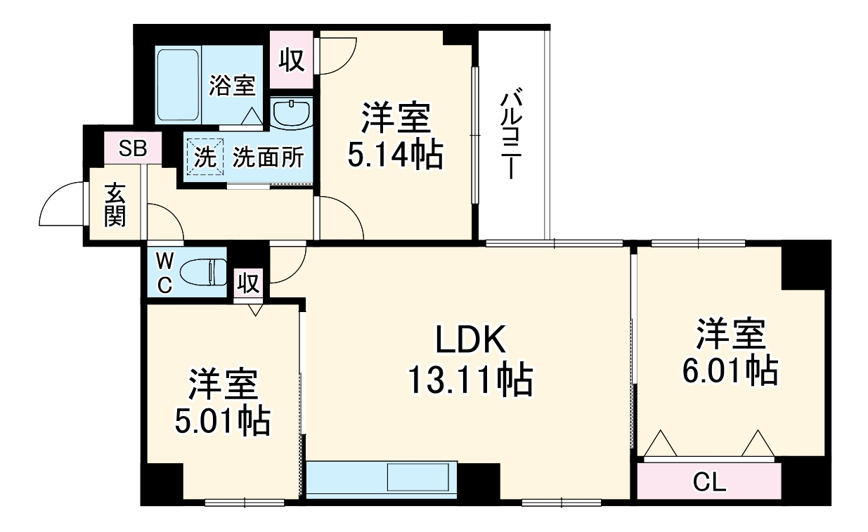 二条城東レジデンスの間取り