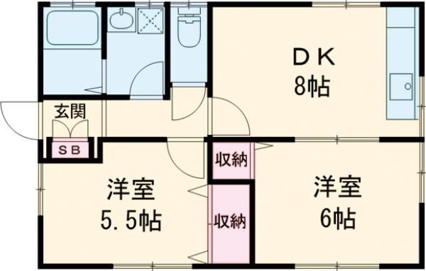 石田住宅5号棟の間取り