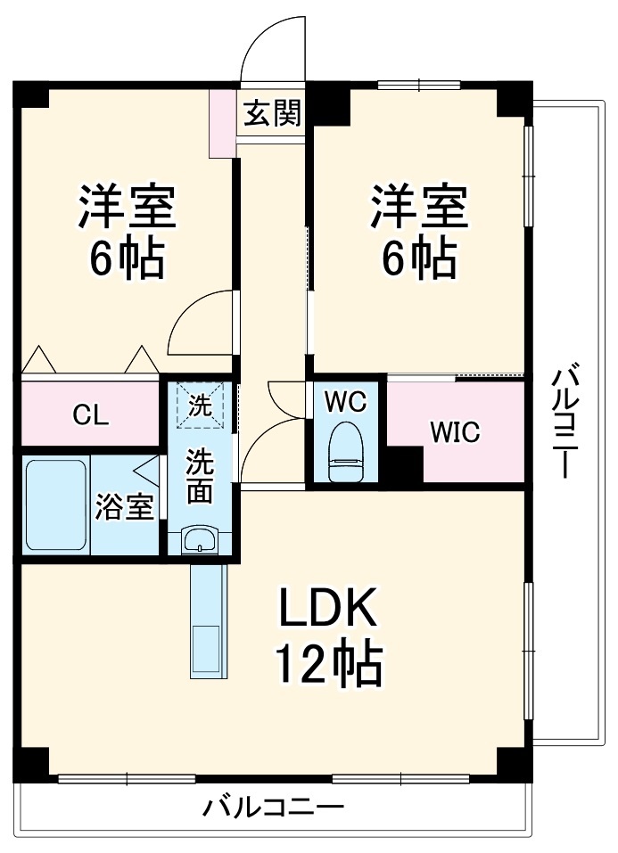 藤塚町の完工年月(1999年9月)築の賃貸マンションの間取り