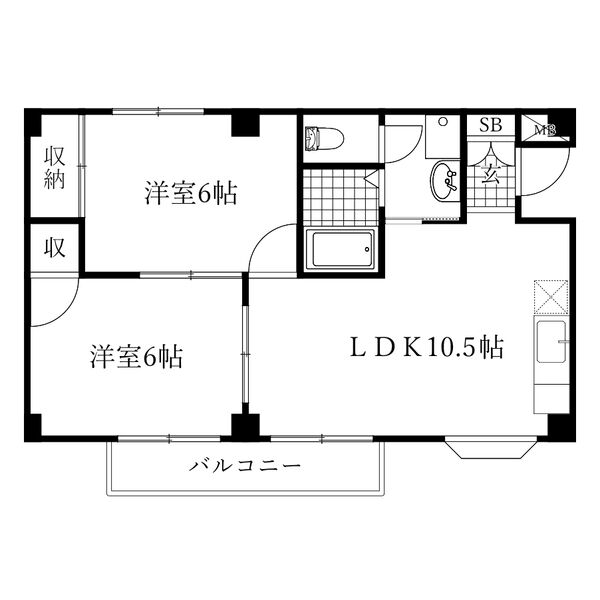 ミキハイツＡの間取り