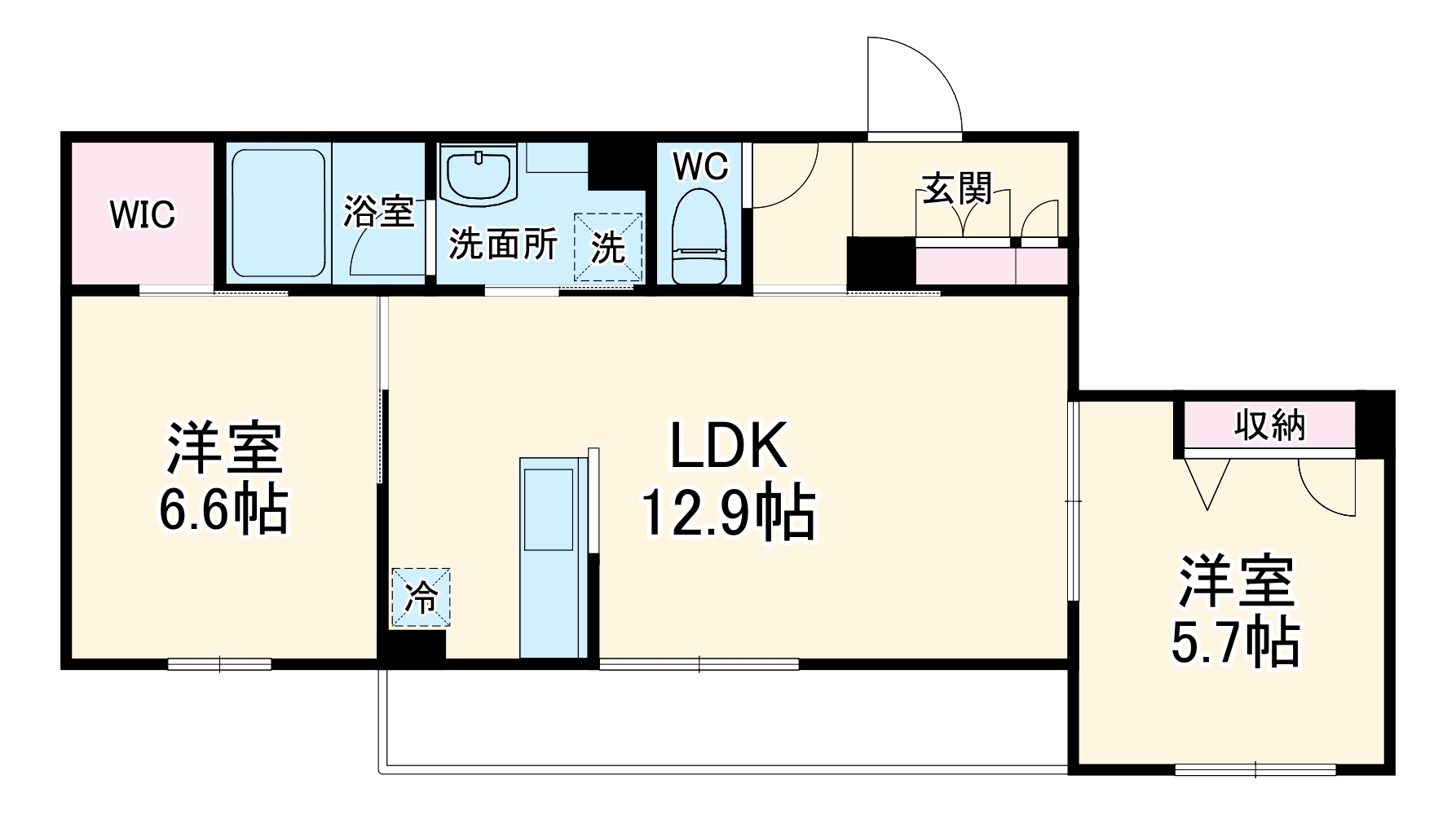 ソレイユ湘南Ⅵの間取り