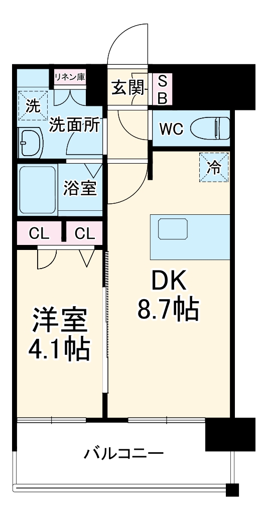 プレサンス梅田北ザ・ライブの間取り