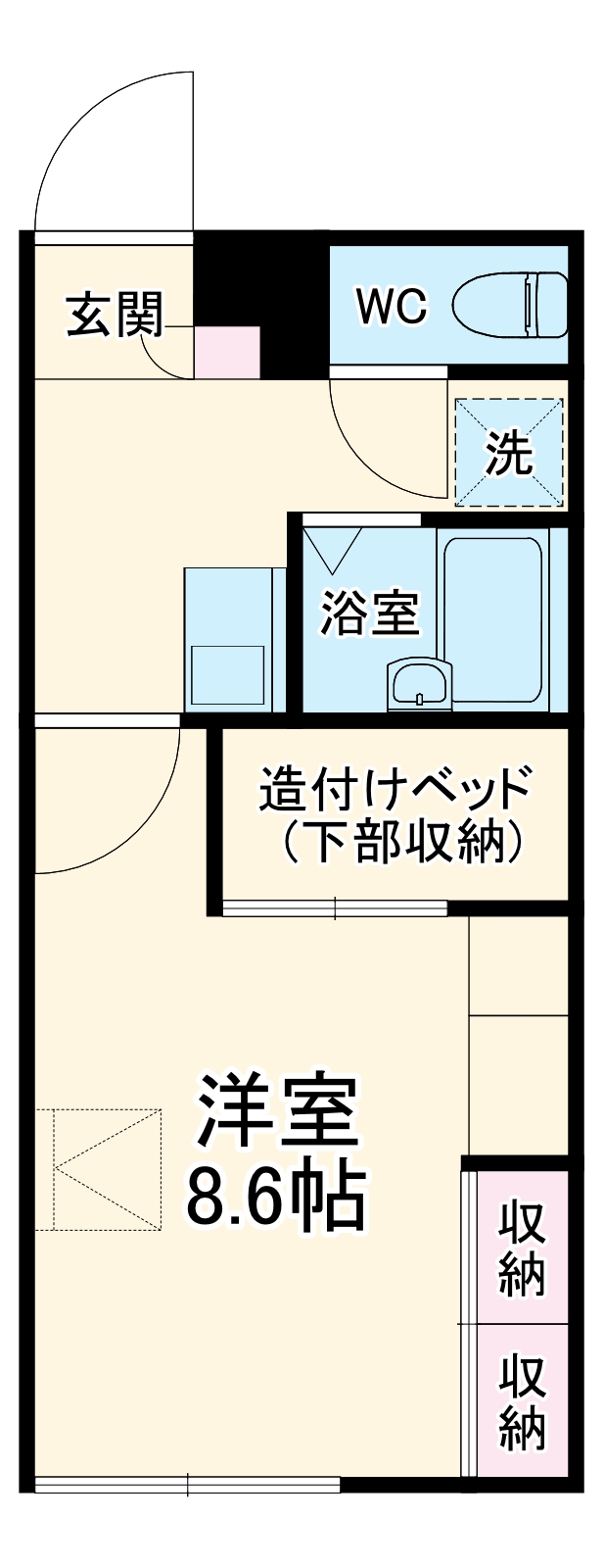 レオパレスセイコーⅠの間取り