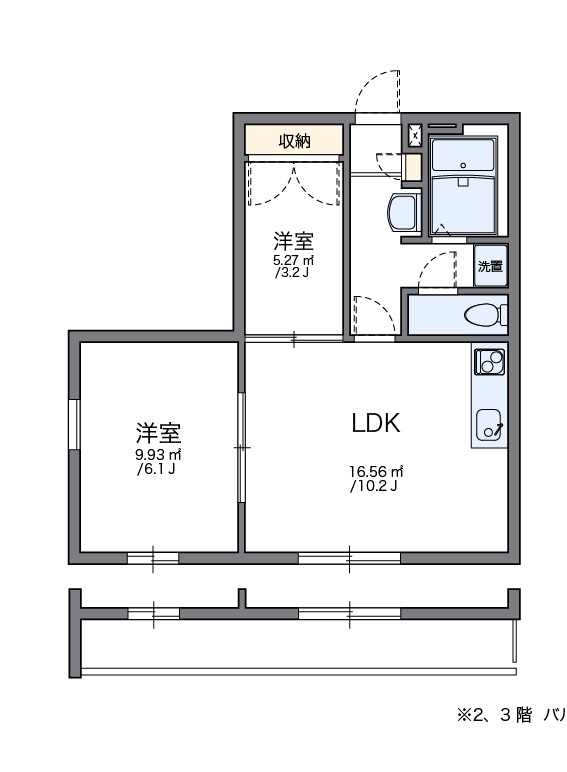 レオパレス石塚の間取り