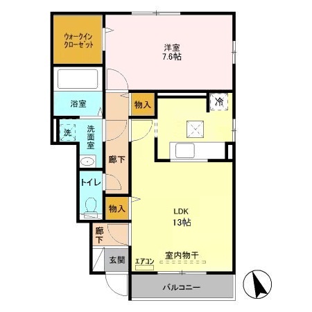 シティ オブ フレグランス Ⅰの間取り