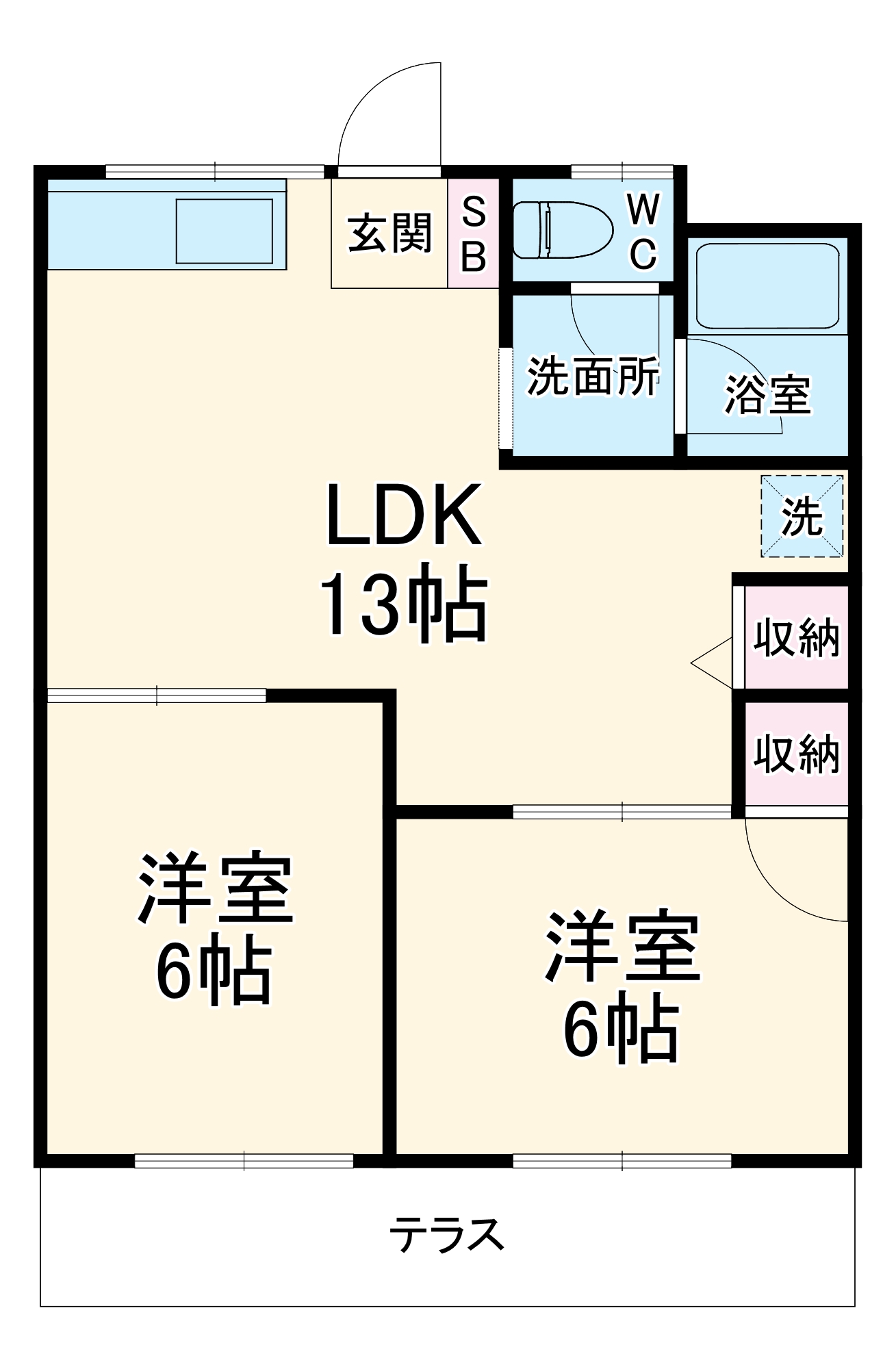 ナインフラッツの間取り
