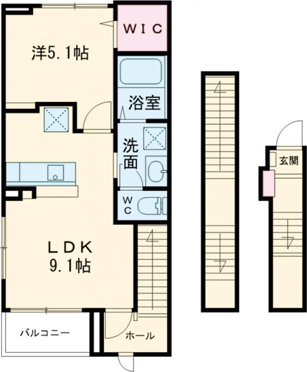 ネオ・ブライト那珂Ⅲの間取り