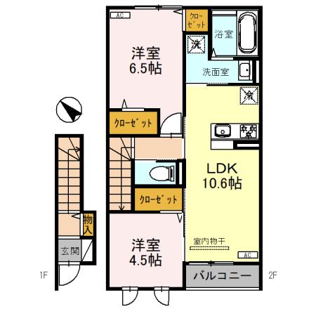 フルールの間取り