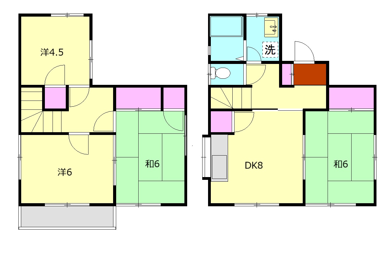 パレス金子E棟の間取り