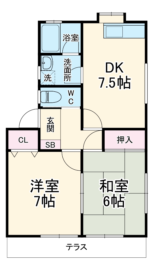 グランデール湘南Ⅱの間取り