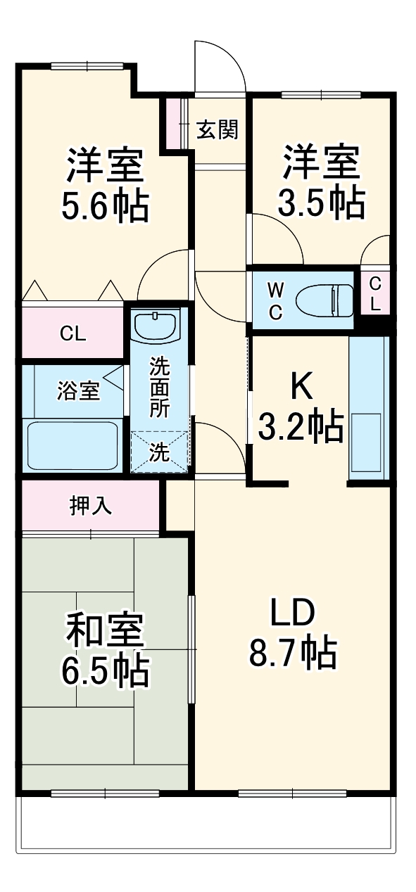 オクトス市ケ尾の間取り