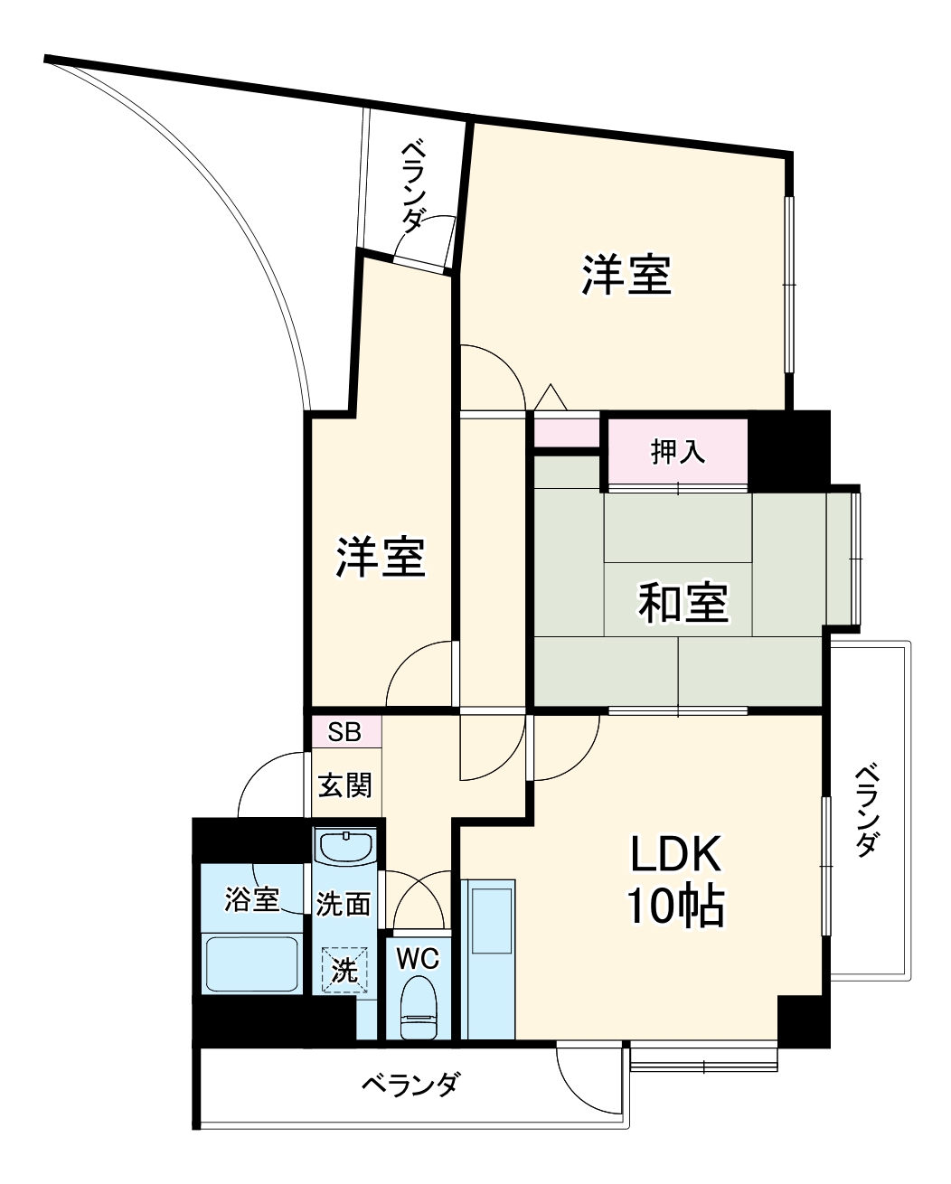 グランボヌール青葉台の間取り